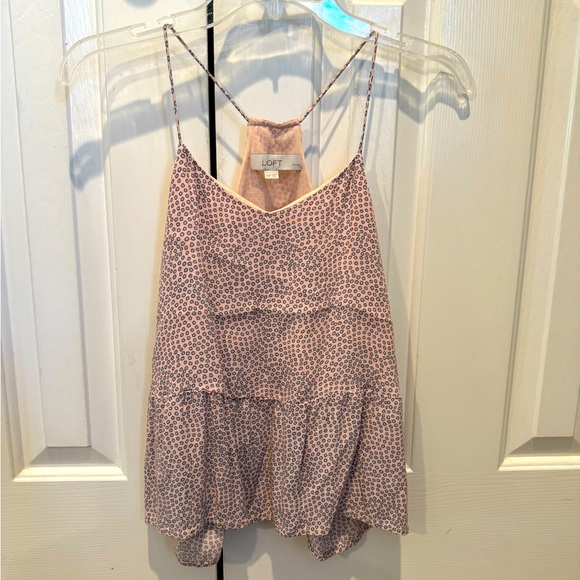 Loft Pink Peplum Tank - Size XSp - Picture 1 of 4